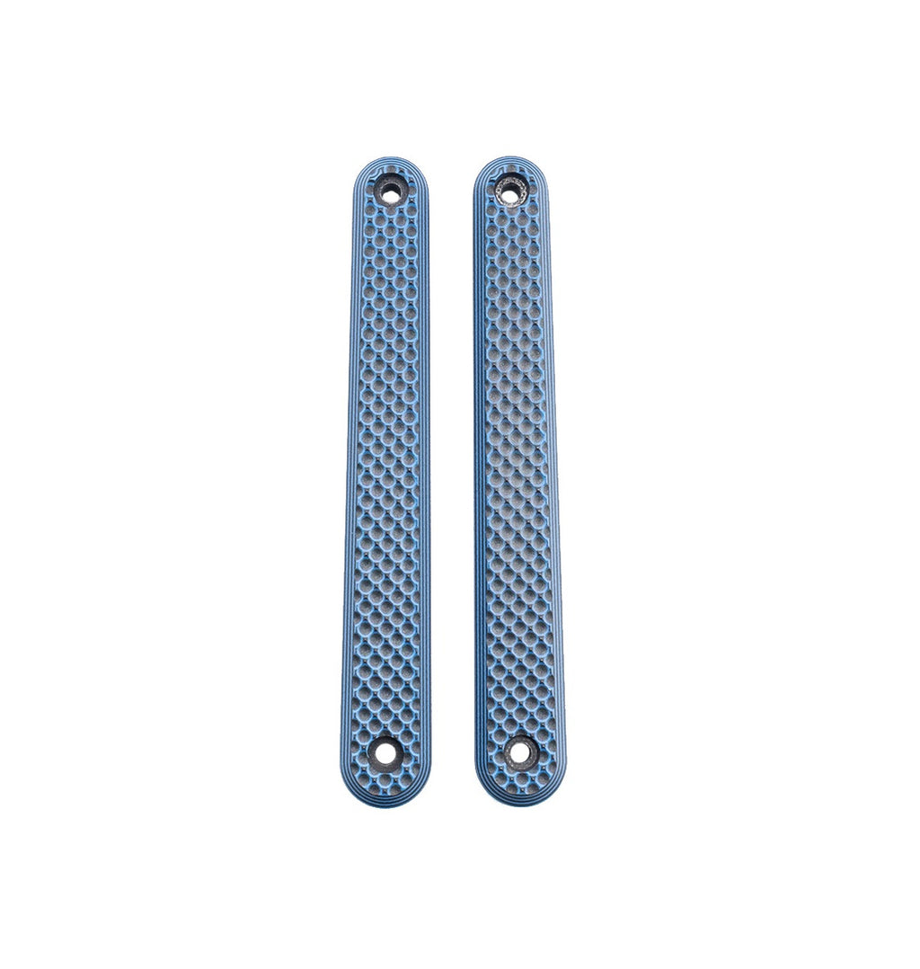 Altamont Grip Panel for ASD E-Brake – Blue/Black G10, Dimple Texture